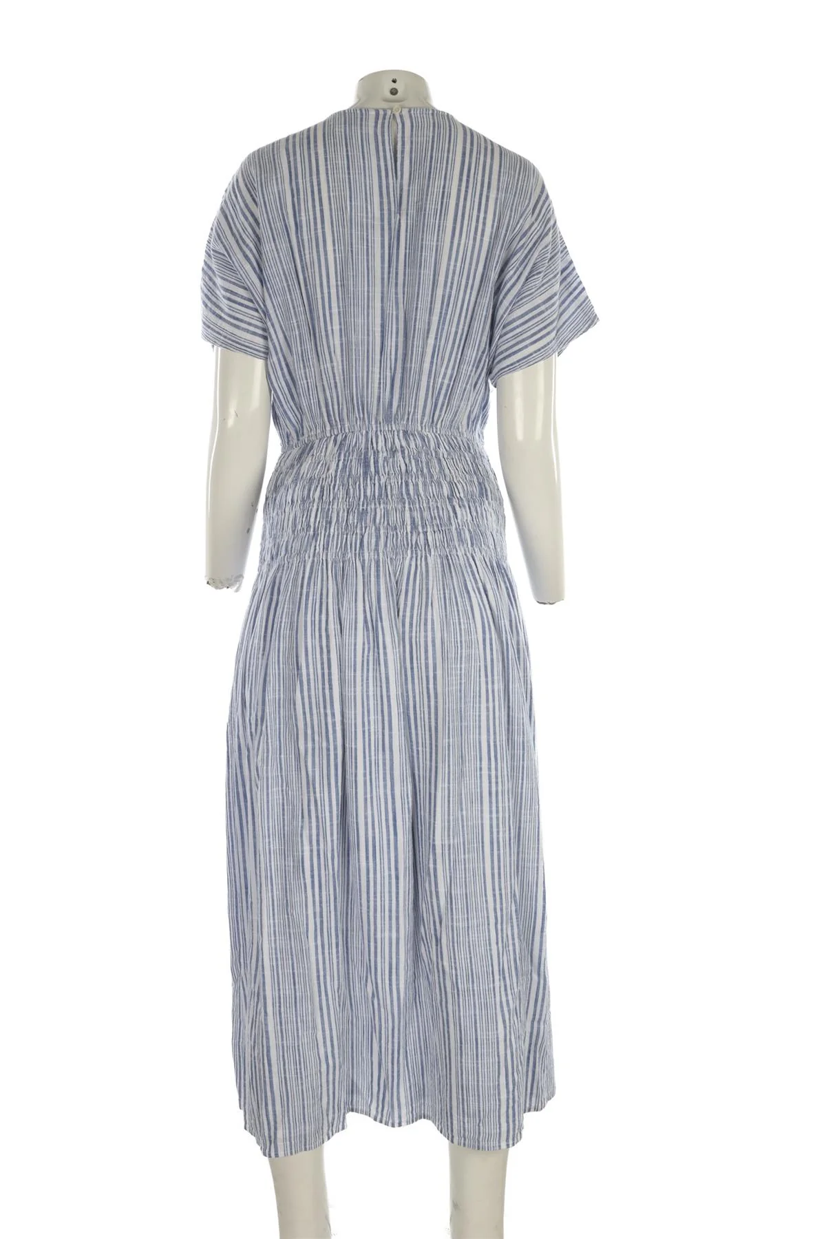 APIECE APART BLUE COTTON MAXI DRESS MEDIUM - Image 4
