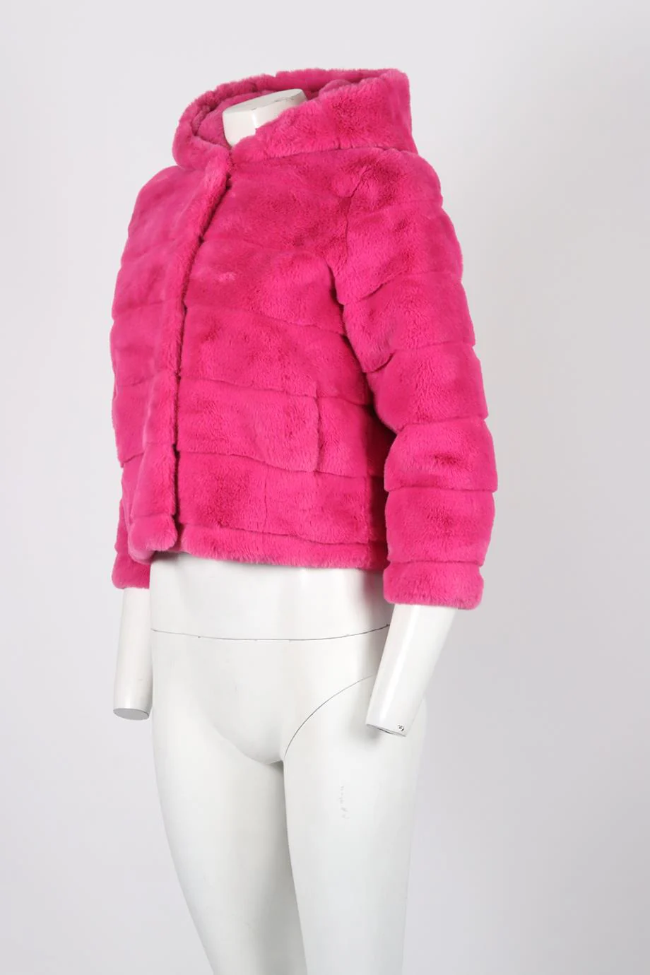 APPARIS HOODED FAUX FUR JACKET SMALL - Image 3