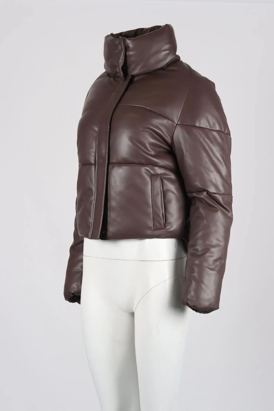 APPARIS QUILTED PADDED FAUX LEATHER JACKET XSMALL - Image 3