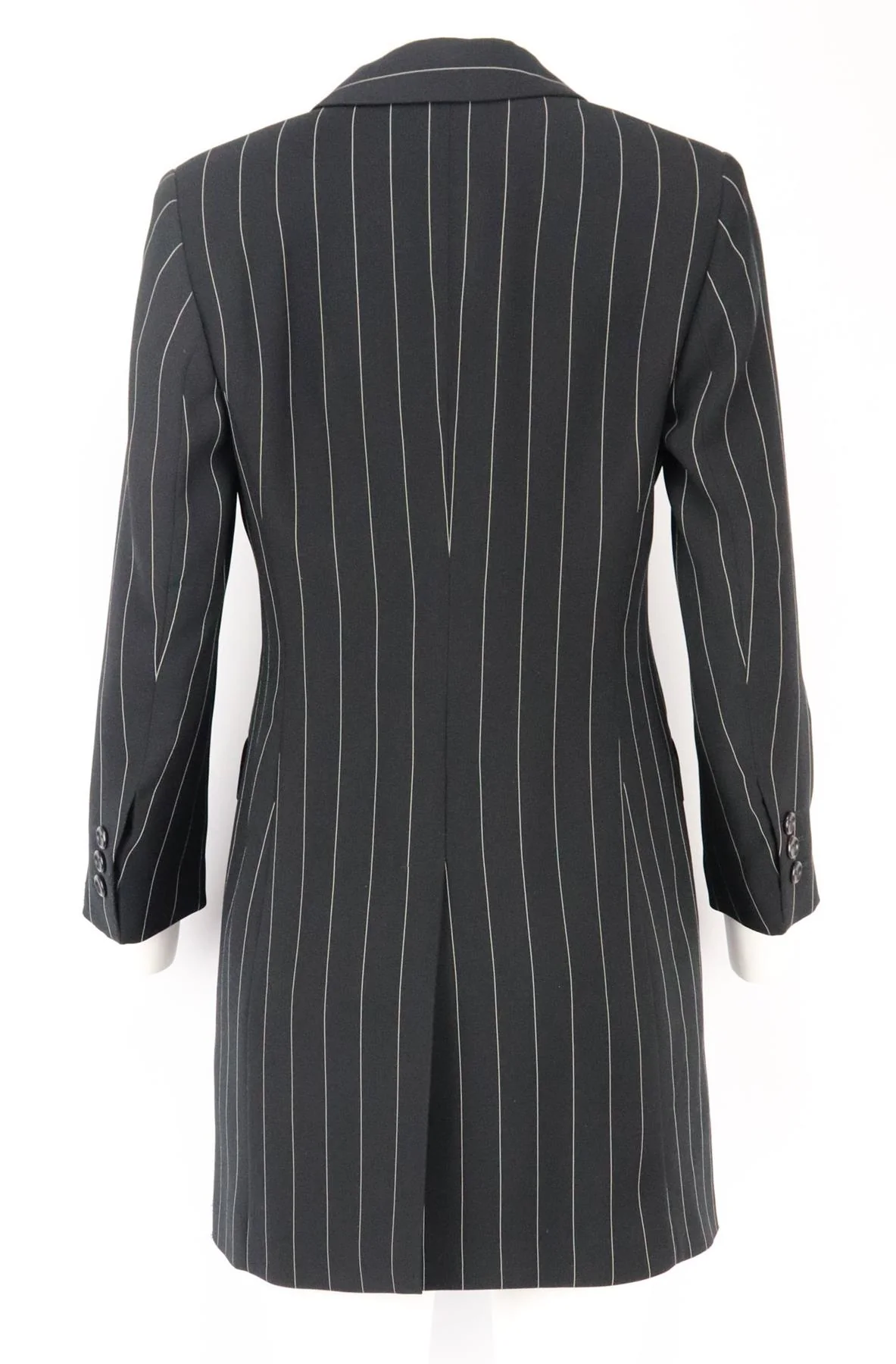 APRIORI VINTAGE PINSTRIPED WOVEN BLAZER UK 12 - Image 4