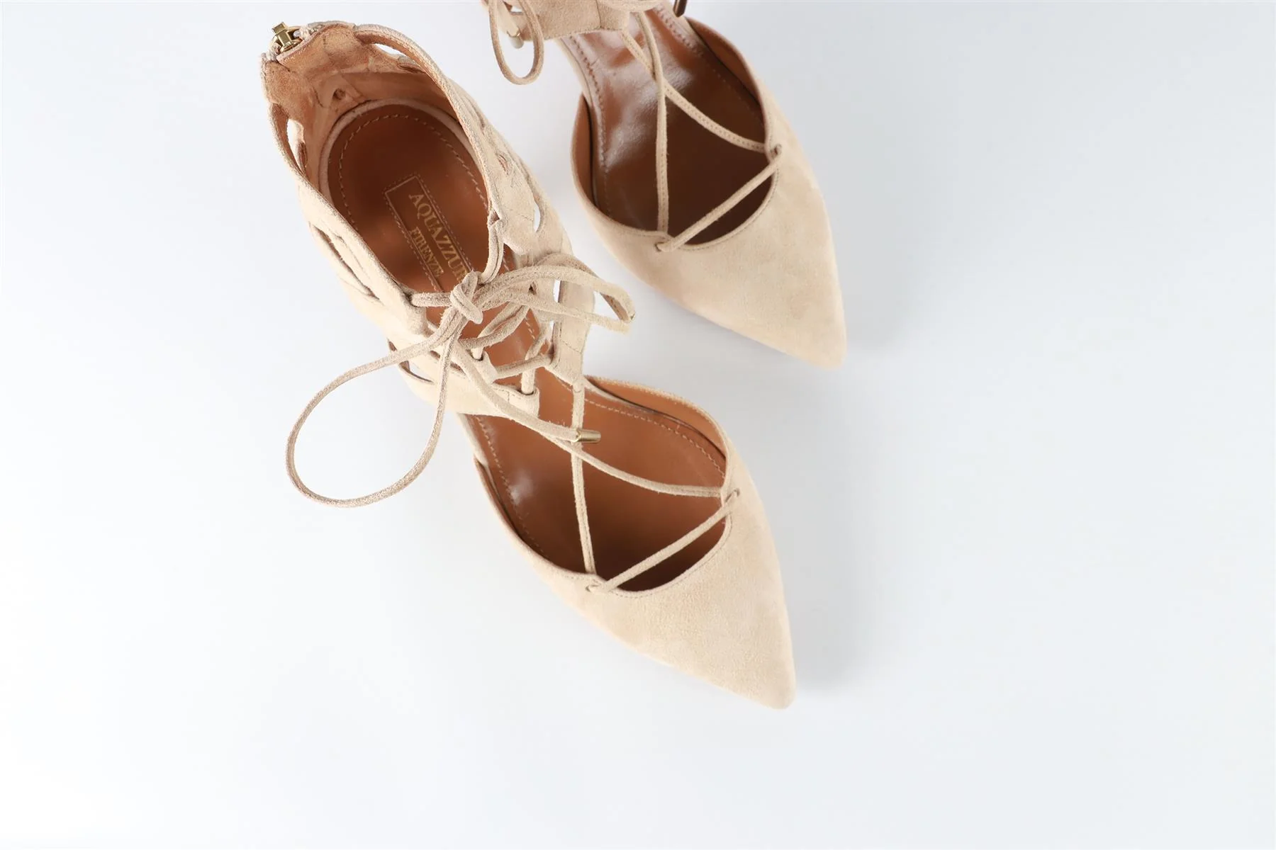 AQUAZURRA BEIGE SUEDE PUMPS EU 38 UK 5 US 8 - Image 4