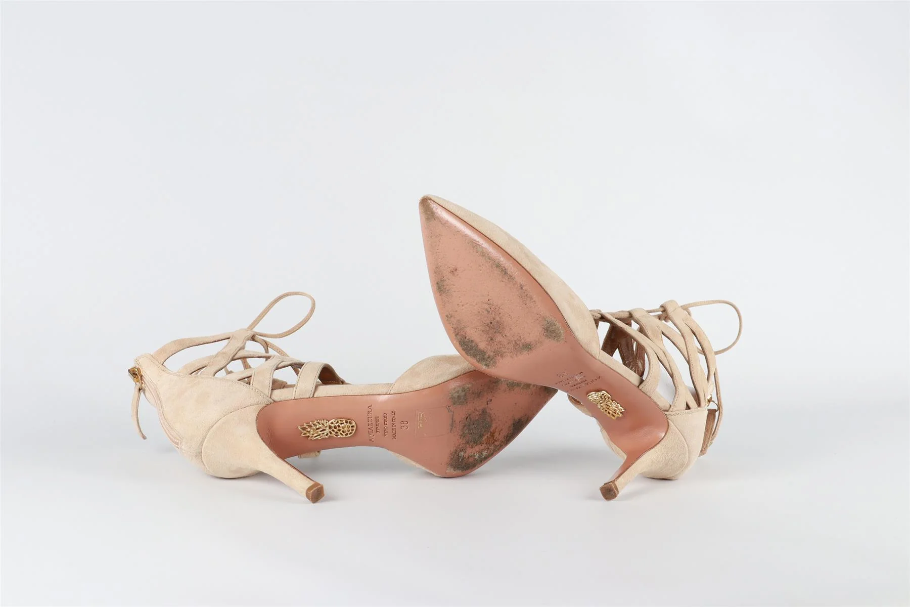 AQUAZURRA BEIGE SUEDE PUMPS EU 38 UK 5 US 8 - Image 6