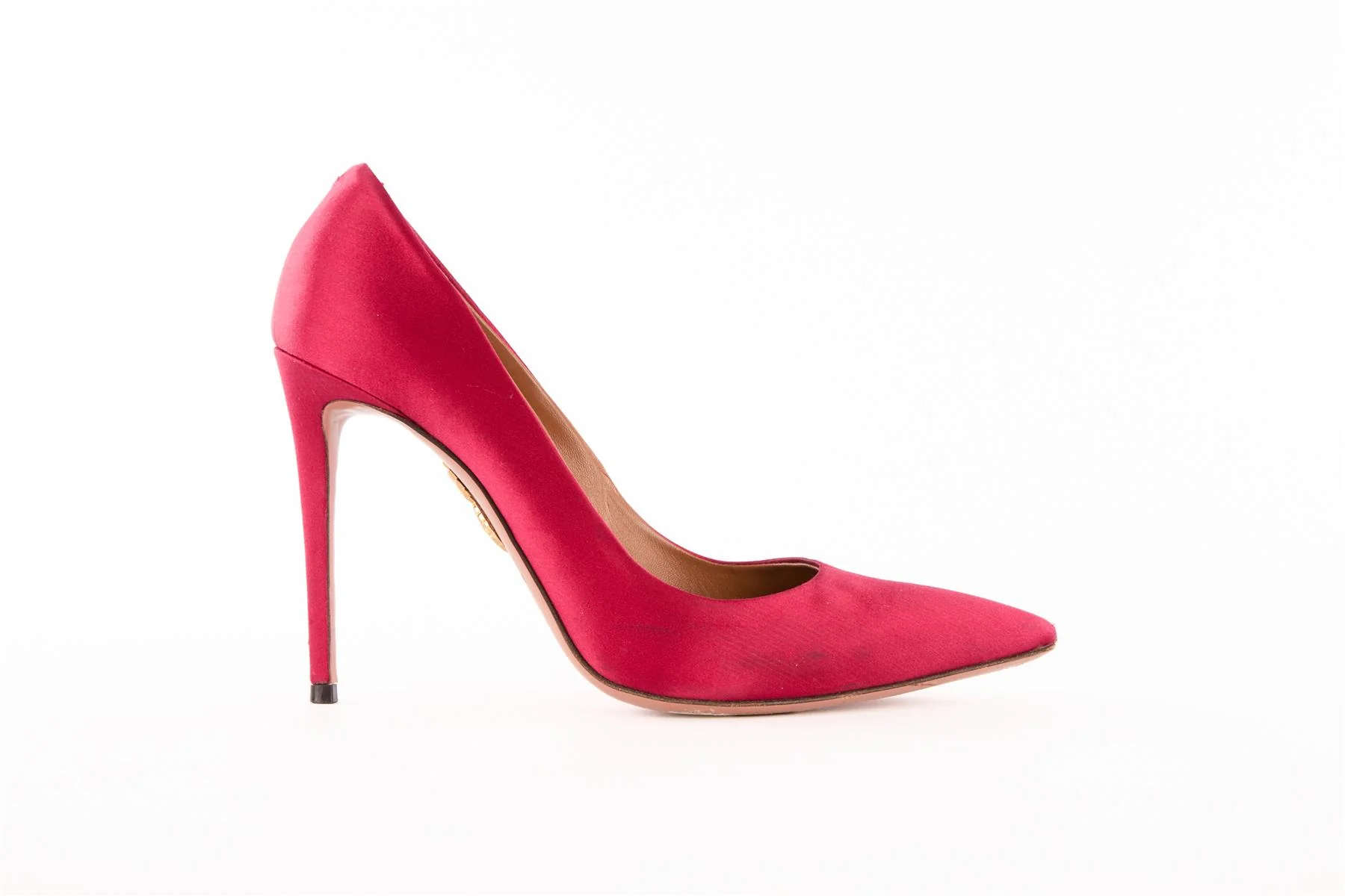AQUAZZARA RED SATIN PUMPS EU 39 UK 6 US 9 - Image 2
