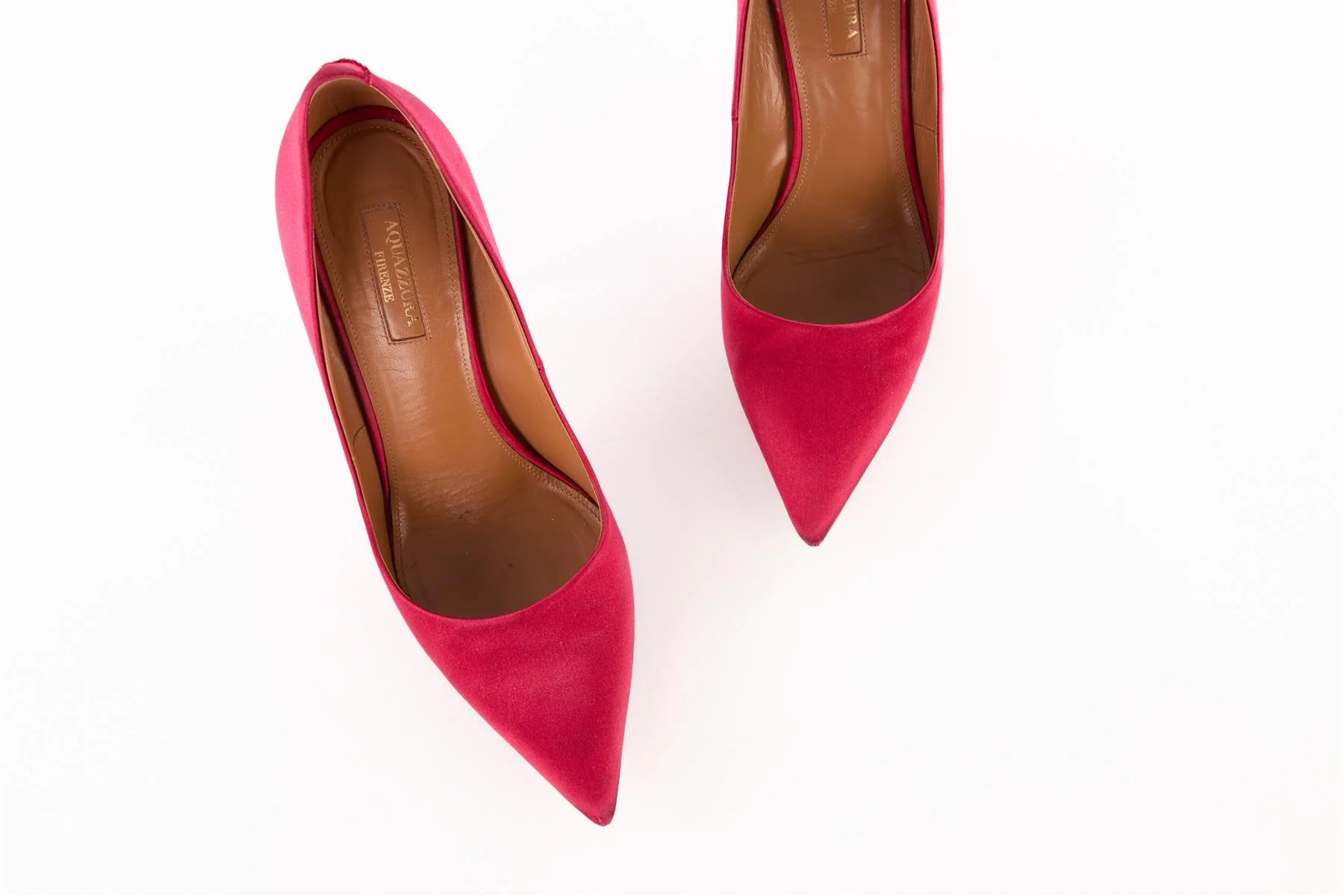 AQUAZZARA RED SATIN PUMPS EU 39 UK 6 US 9 - Image 4