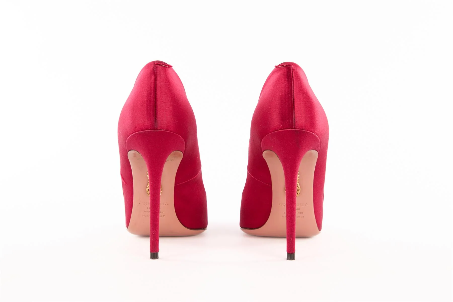 AQUAZZARA RED SATIN PUMPS EU 39 UK 6 US 9 - Image 5