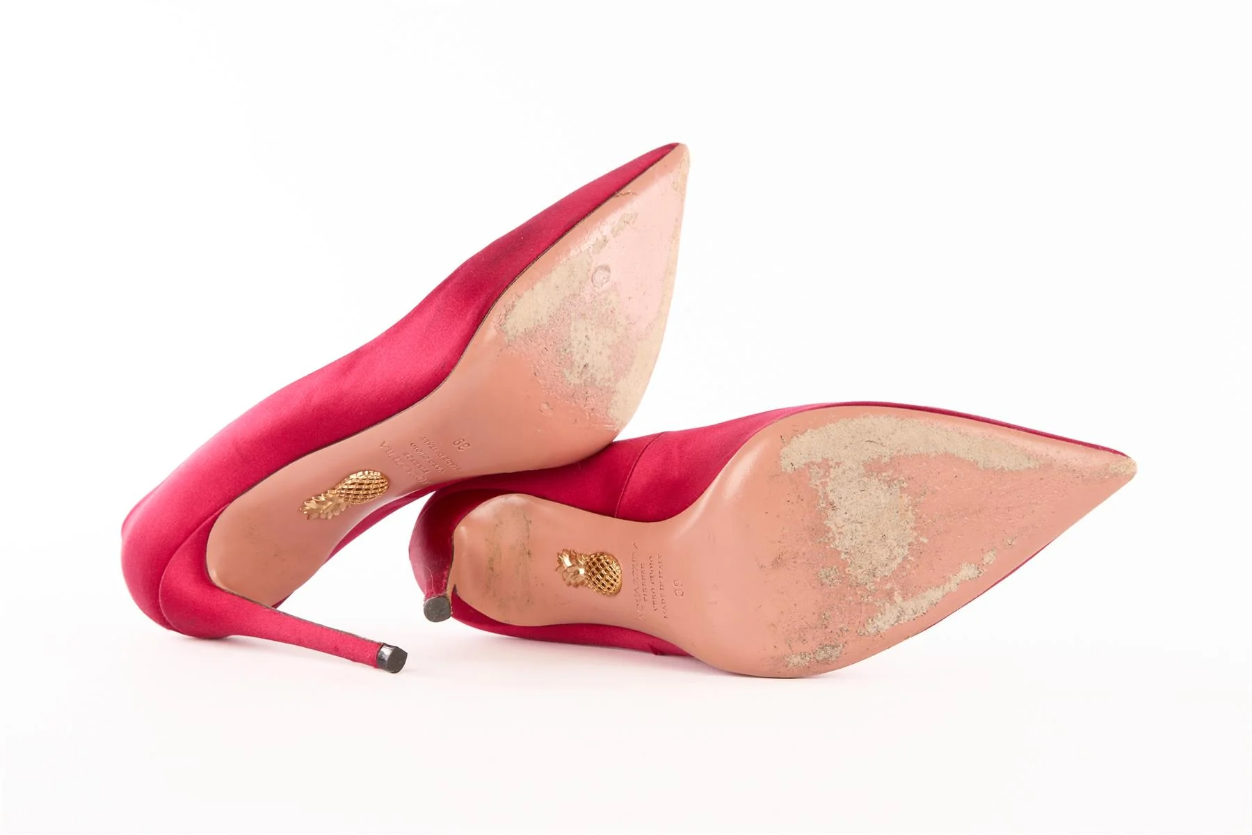 AQUAZZARA RED SATIN PUMPS EU 39 UK 6 US 9 - Image 6