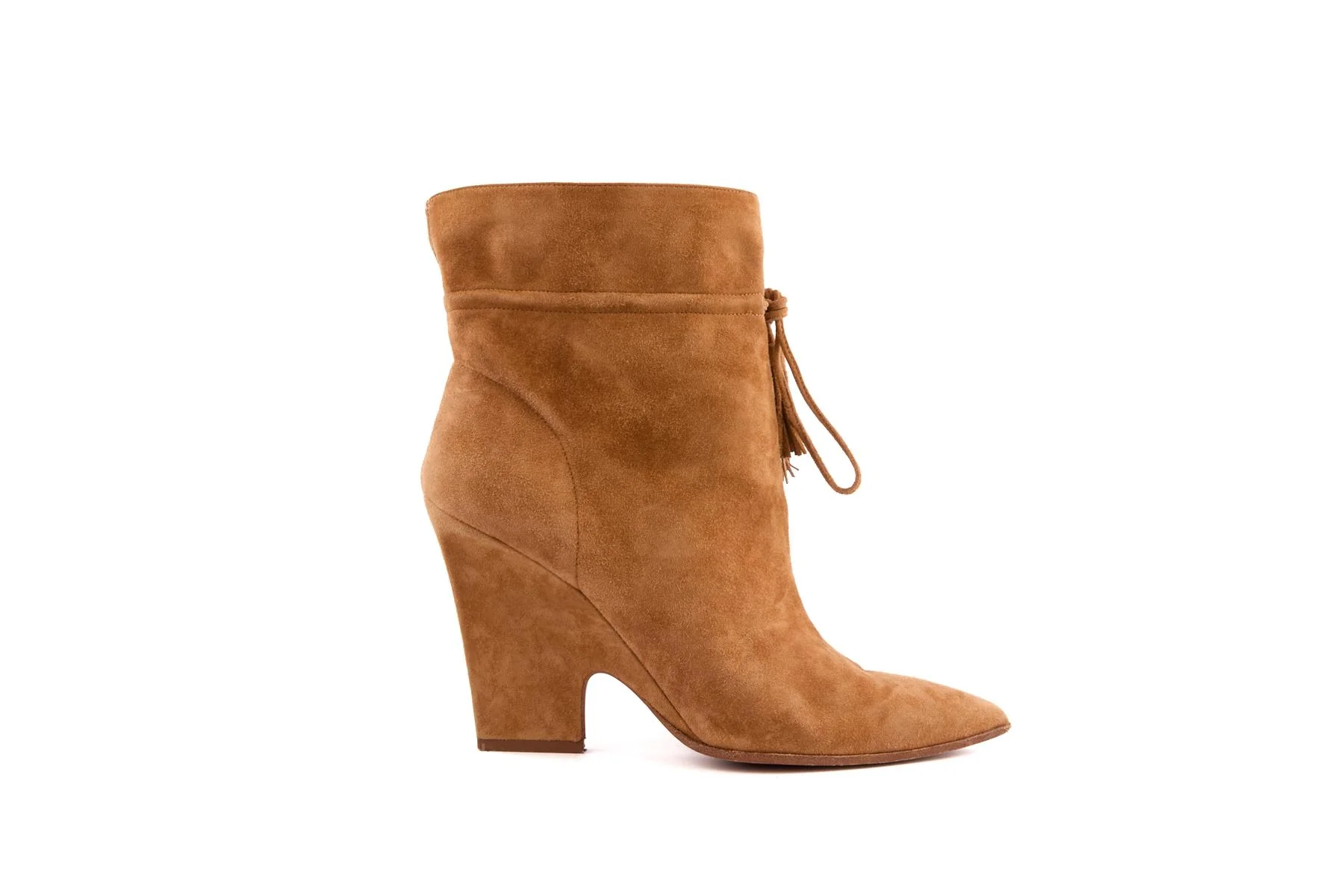 AQUAZZURA BEIGE SUEDE ANKLE BOOTS EU 40 UK 7 US 10 - Image 2