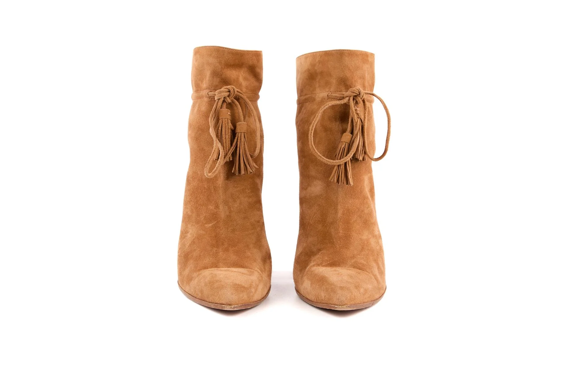 AQUAZZURA BEIGE SUEDE ANKLE BOOTS EU 40 UK 7 US 10 - Image 3