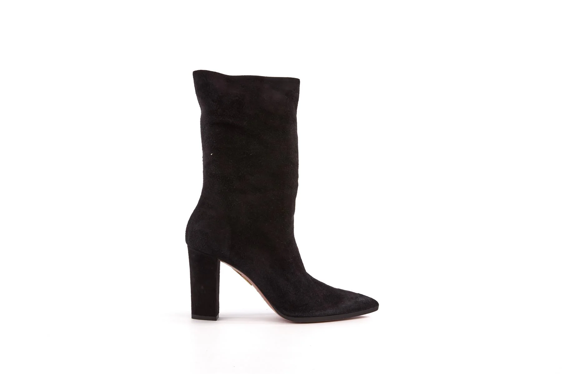 AQUAZZURA BLACK SUEDE ANKLE BOOTS EU 40 UK 7 US 10 - Image 2