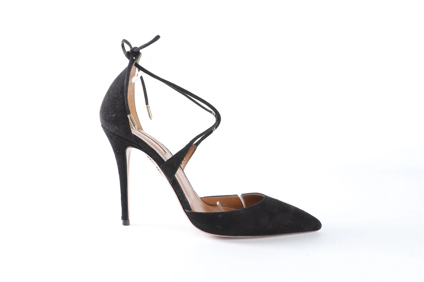 AQUAZZURA BLACK SUEDE PUMPS EU 37.5 UK 4.5 US 7.5 - Image 2