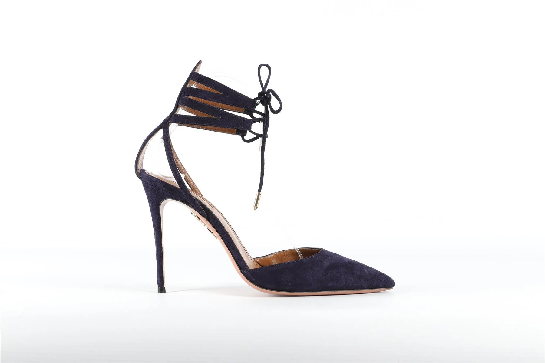 AQUAZZURA BLUE SUEDE PUMPS EU 37.5 UK 4.5 US 7.5 - Image 2