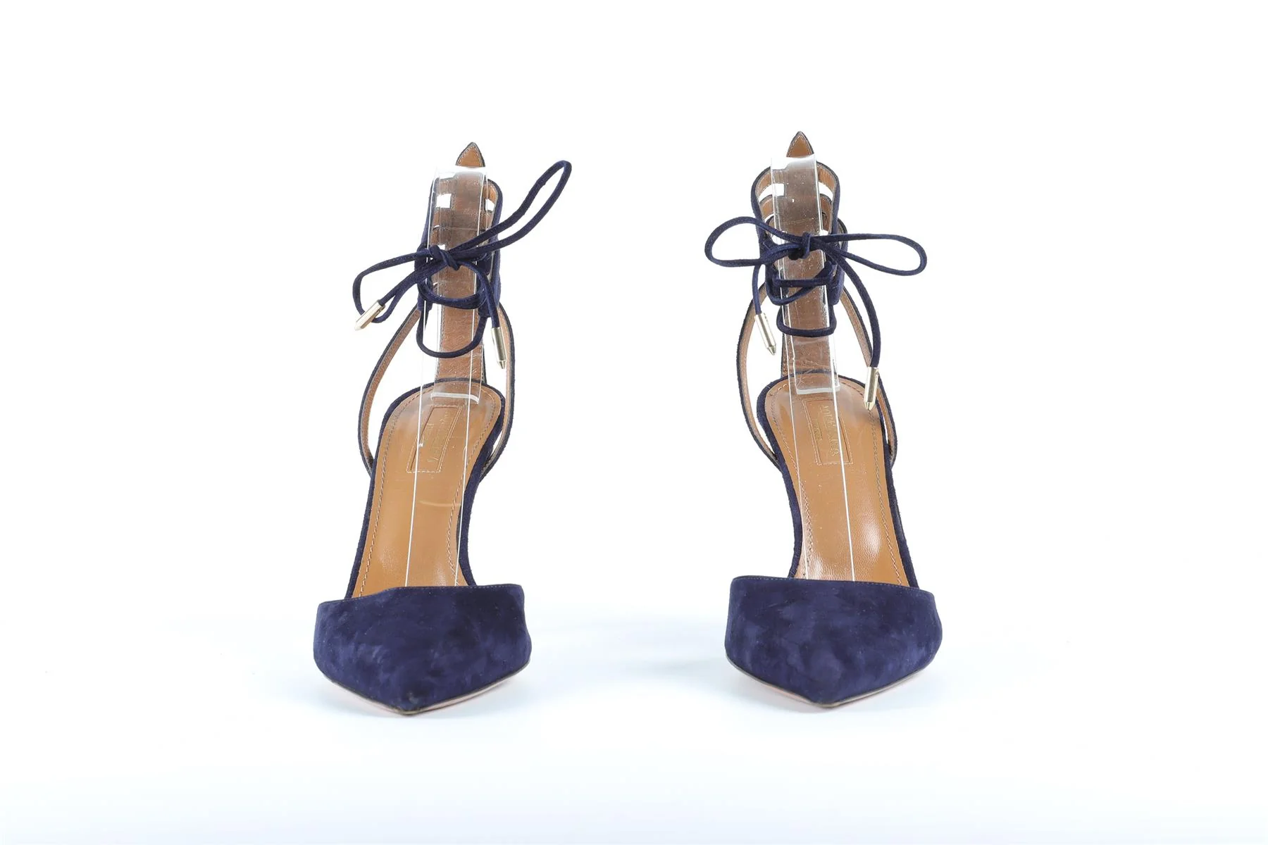 AQUAZZURA BLUE SUEDE PUMPS EU 37.5 UK 4.5 US 7.5 - Image 3