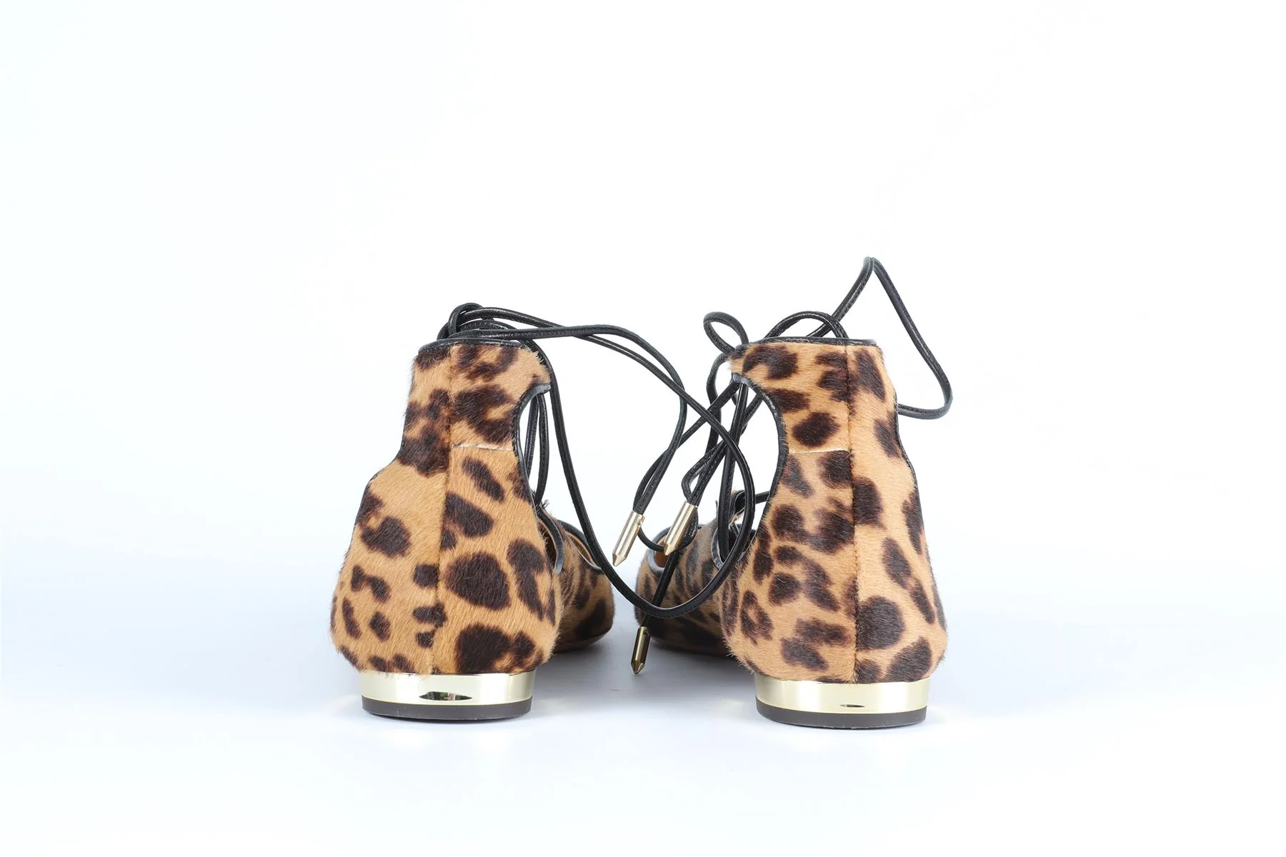 AQUAZZURA BROWN CALF HAIR BALLET FLATS EU 38.5 UK 5.5 US 8.5 - Image 5