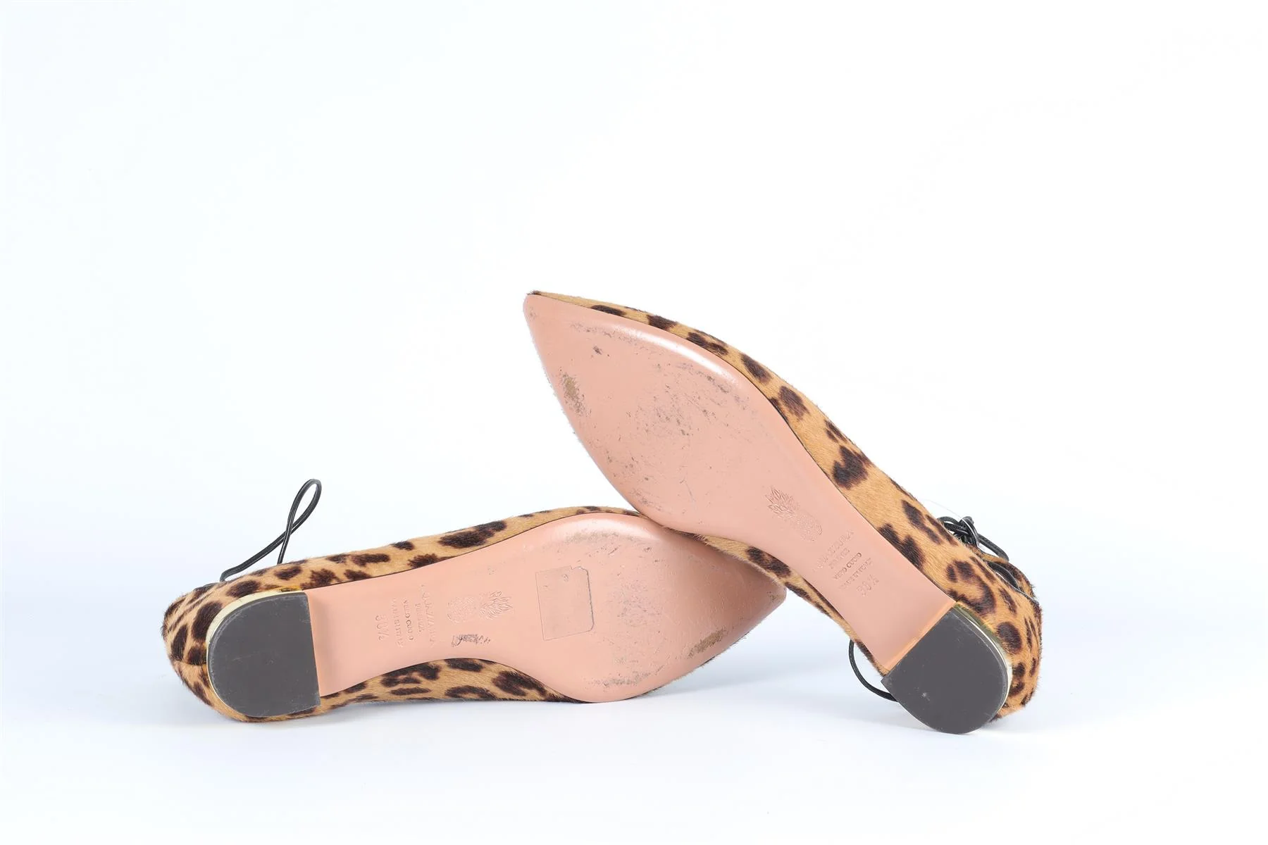 AQUAZZURA BROWN CALF HAIR BALLET FLATS EU 38.5 UK 5.5 US 8.5 - Image 6
