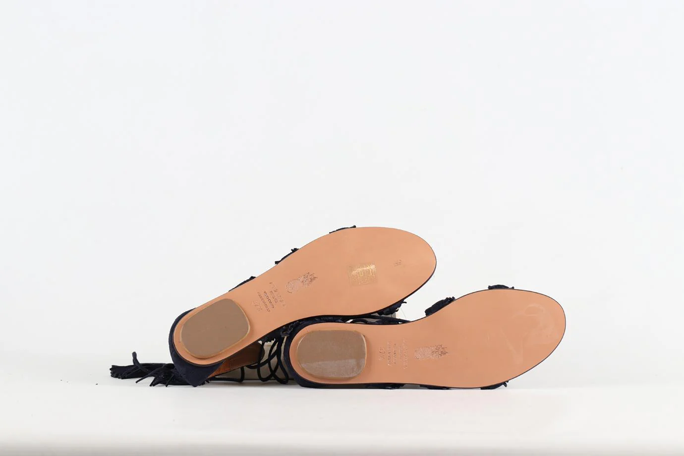 AQUAZZURA LACE UP SUEDE SANDALS EU 37.5 UK 4.5 US 7.5 - Image 5