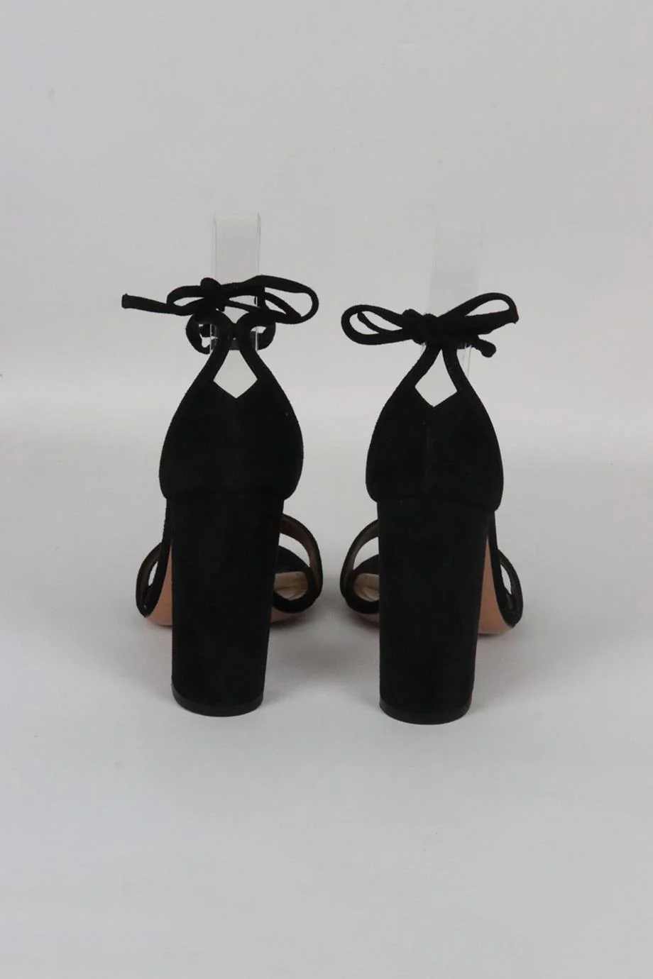 AQUAZZURA LACE UP SUEDE SANDALS EU 38 UK 5 US 8 - Image 4