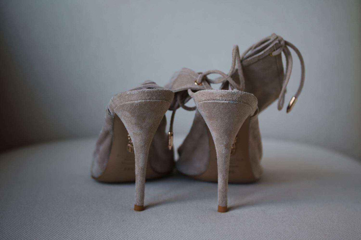 AQUAZZURA SEXY THING CUTOUT SUEDE SANDALS EU 38.5 UK 5.5 US 8.5 - Image 5