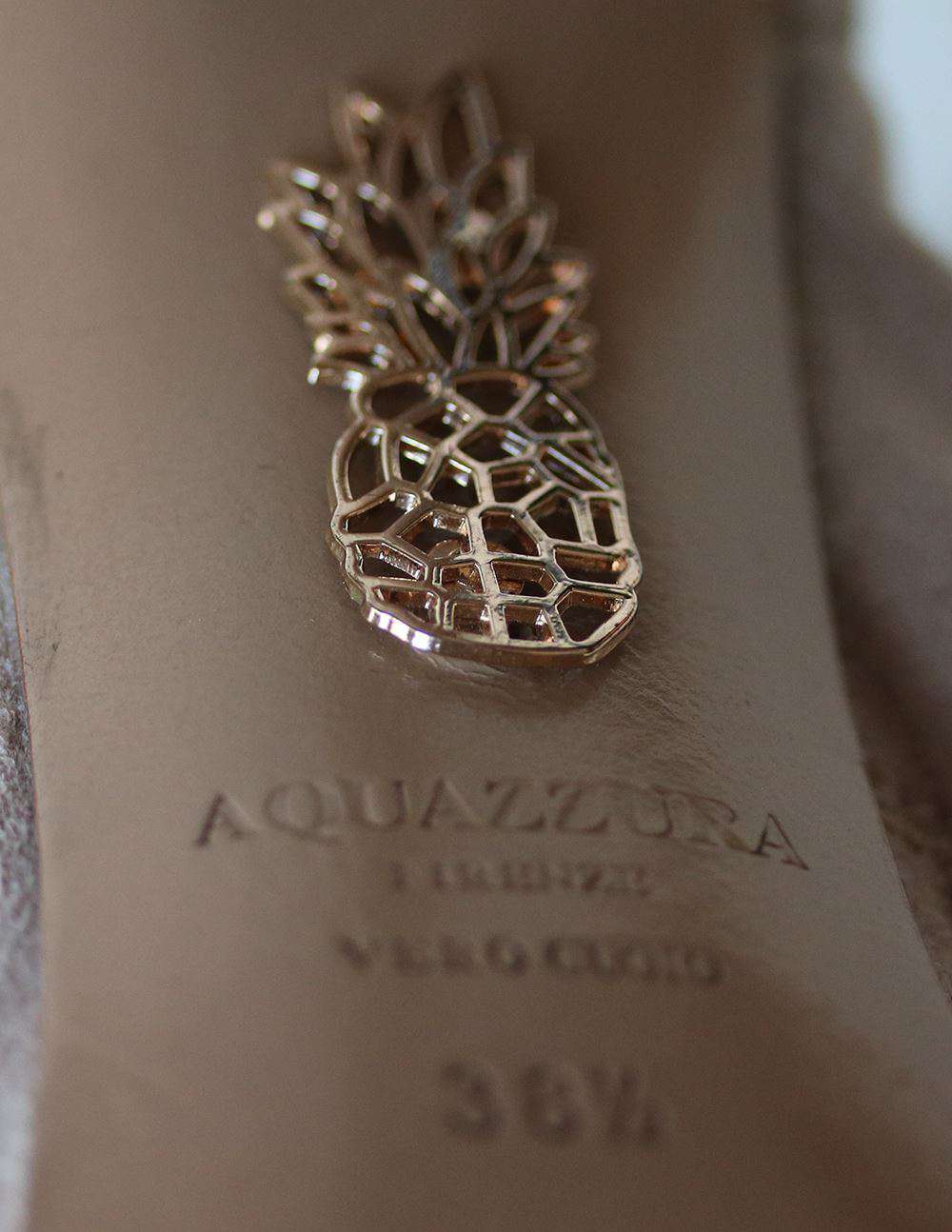 AQUAZZURA SEXY THING CUTOUT SUEDE SANDALS EU 38.5 UK 5.5 US 8.5 - Image 7