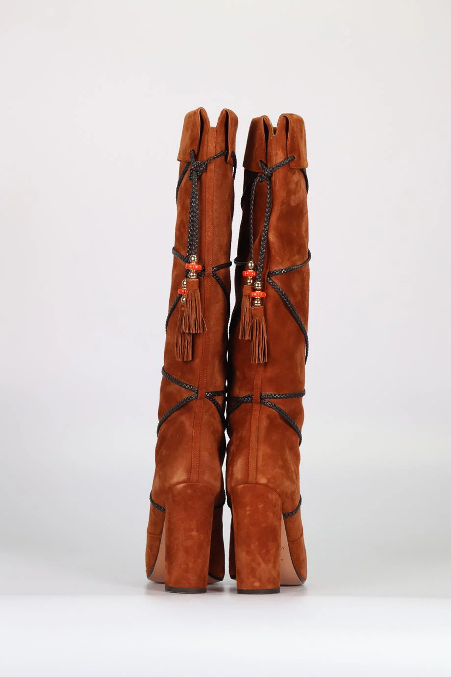 AQUAZZURA SUEDE KNEE HIGH BOOTS EU 38.5 UK 5.5 US 8.5 - Image 4