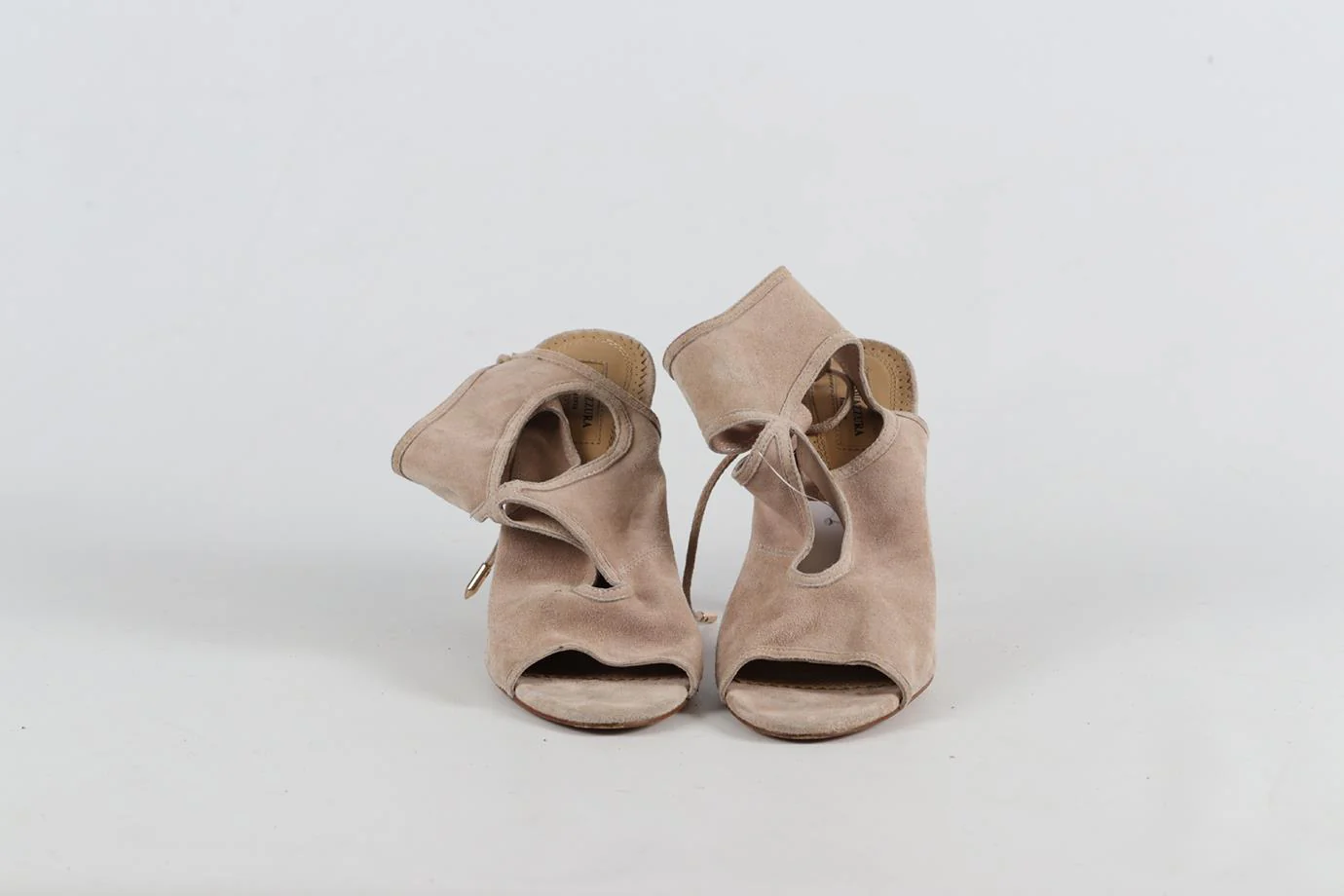 AQUAZZURA SUEDE SANDALS EU 38.5 UK 5.5 US 8.5 - Image 3