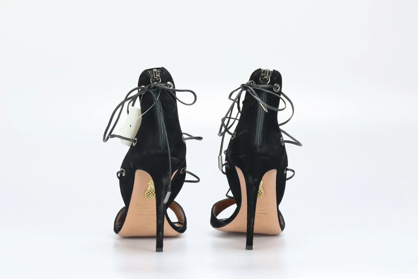 AQUAZZURA SUEDE SANDALS EU 39 UK 6 US 9 - Image 4