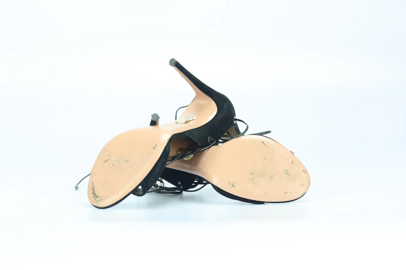 AQUAZZURA SUEDE SANDALS EU 39 UK 6 US 9 - Image 5