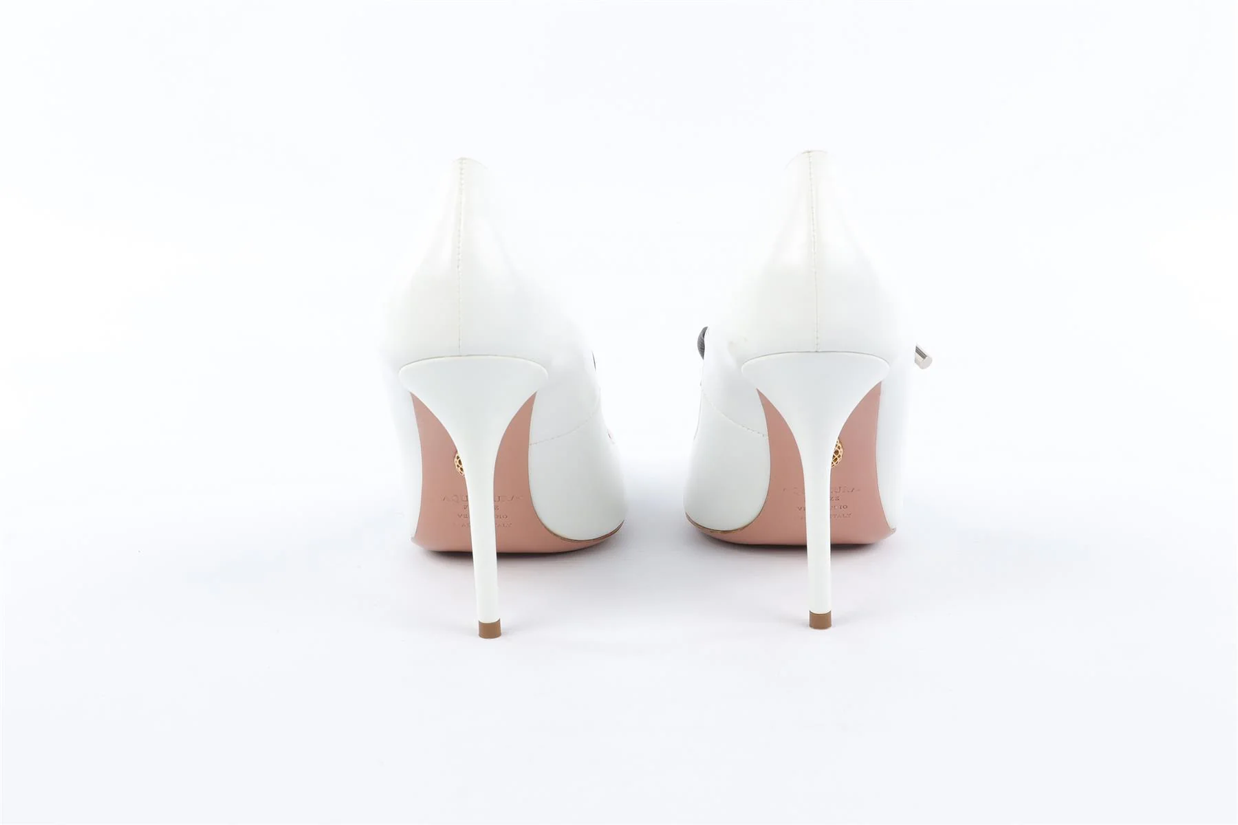 AQUAZZURA WHITE LEATHER PUMPS EU 38.5 UK 5.5 US 8.5 - Image 6