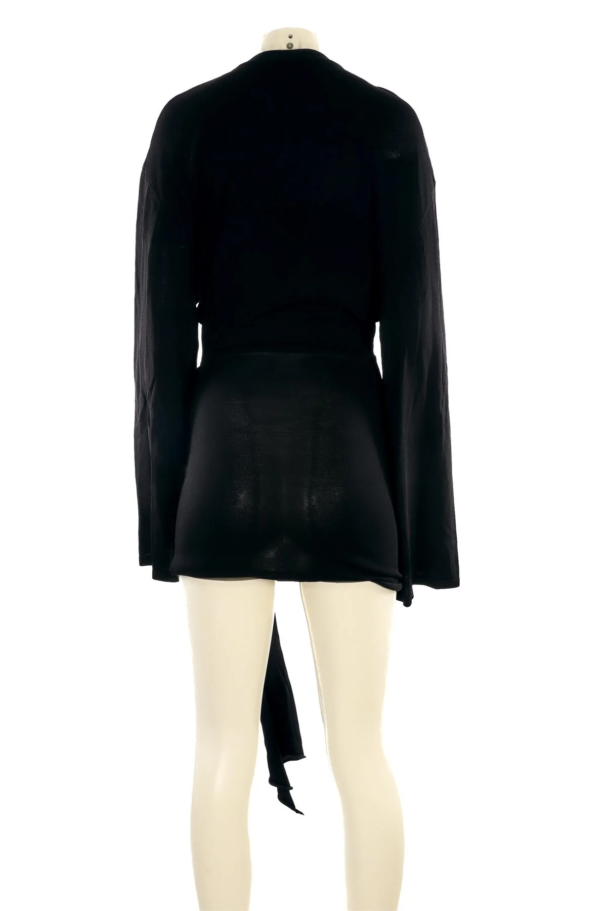 ARAKII BLACK KNIT MINI DRESS SMALL - Image 4