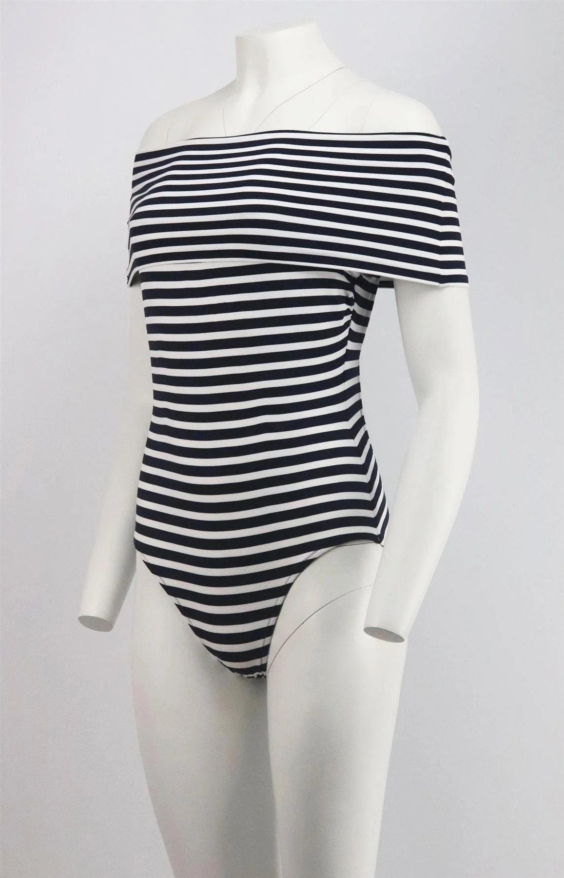 ARAKS MENA OFF THE SHOULDER STRIPED SWIMSUIT MEDIUM - Image 3