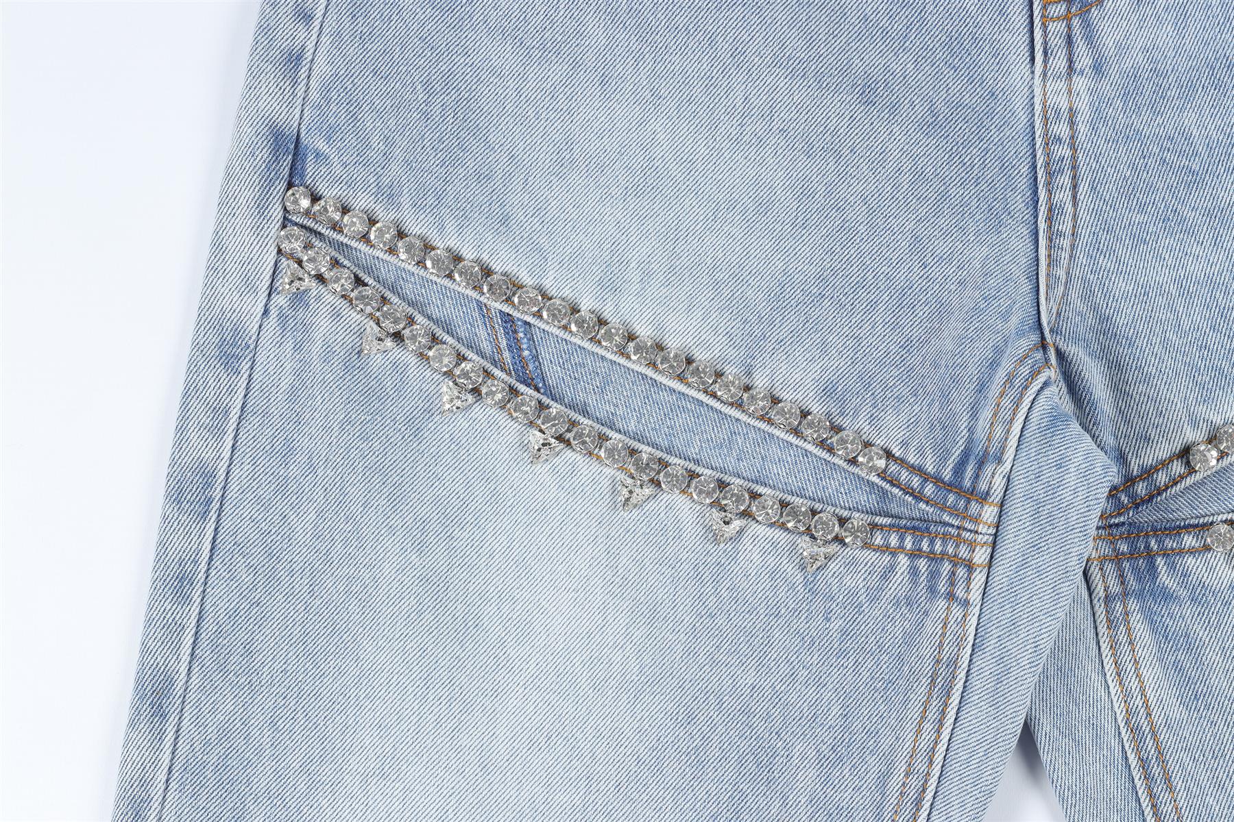 AREA BLUE STRAIGHT LEG JEANS W25 UK 6-8 - Image 3