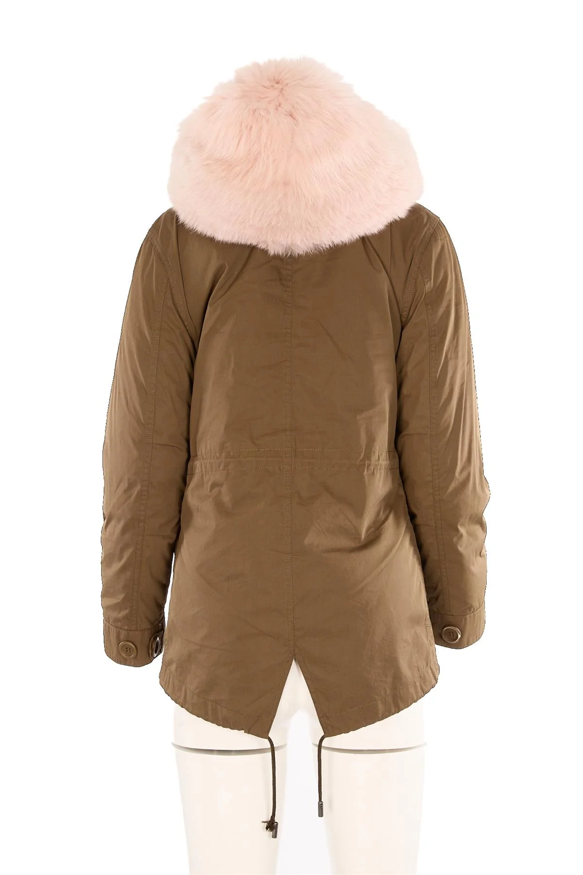 ARMY BY YVES SALAMON GREEN FOX FUR JACKET SMALL - Image 4