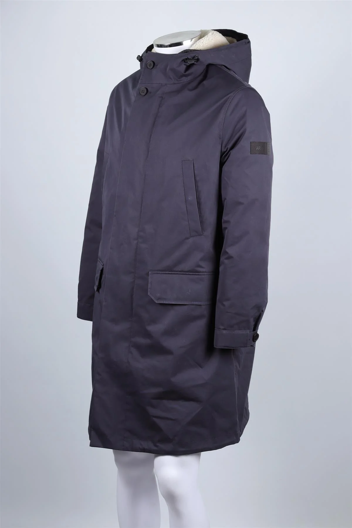 ARMY BY YVES SALOMON NAVY MEN'S COTTON COAT IT 48 UK/US CHEST 38 - Image 3