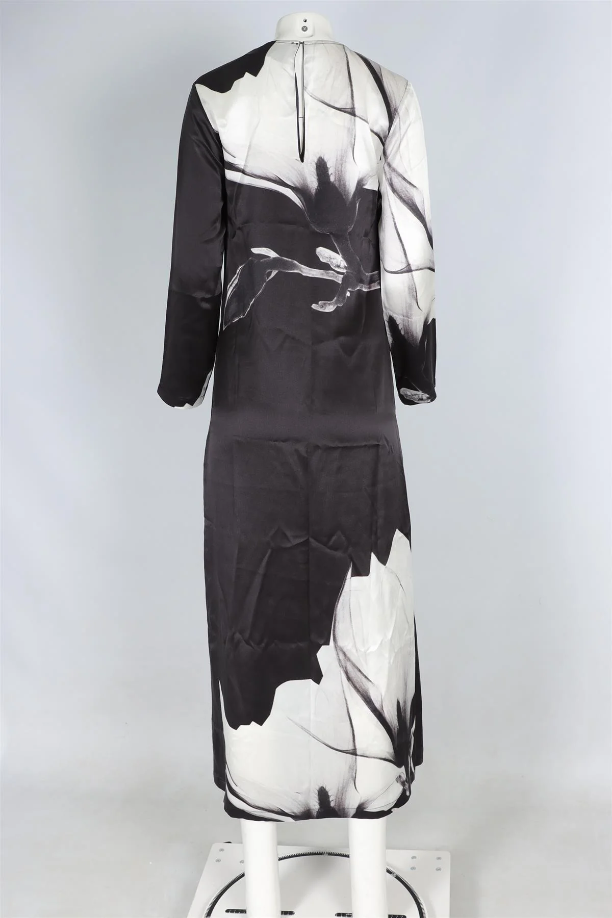 ASCENO BLACK SILK MAXI DRESS XSMALL - Image 4