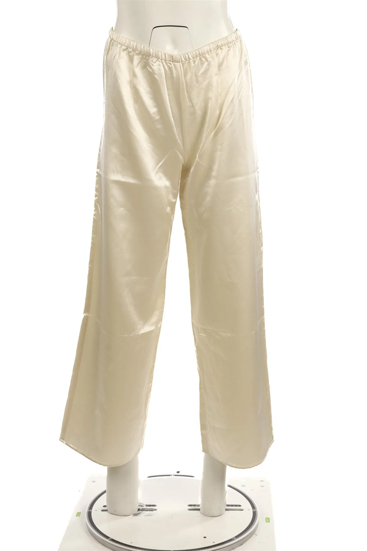 ASCENO CREAM SILK STRAIGHT LEG PANTS XSMALL - Image 2