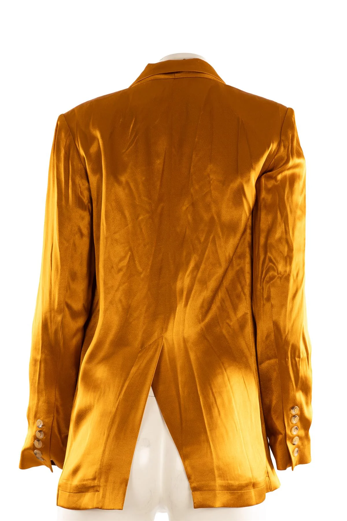 ASCENO GOLD SILK BLAZER XSMALL - Image 4