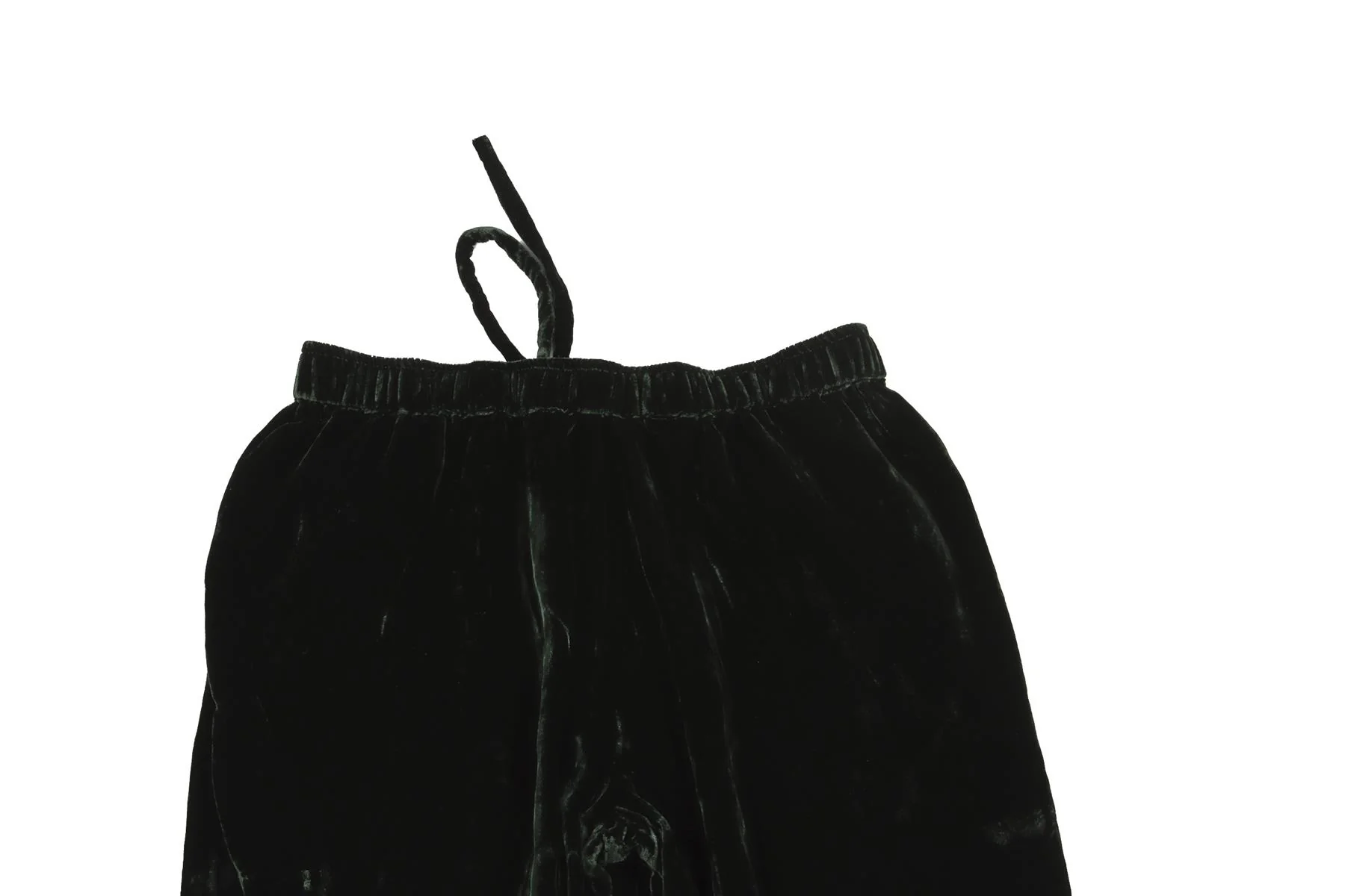 ASCENO GREEN VELVET STRAIGHT LEG PANTS XSMALL - Image 5