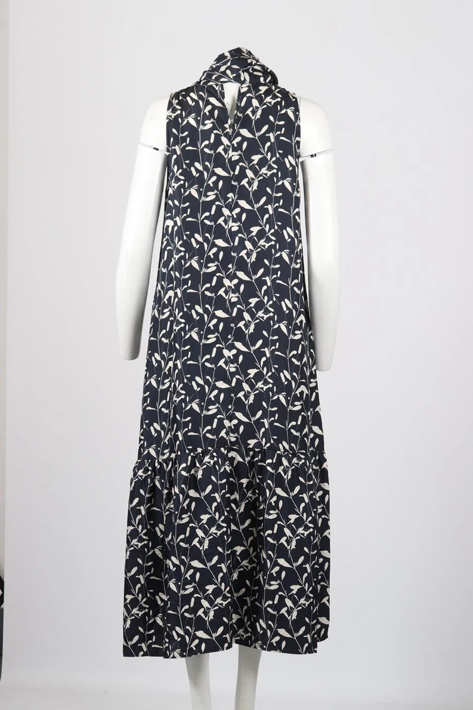 ASCENO PRINTED SILK MAXI DRESS SMALL - Image 4