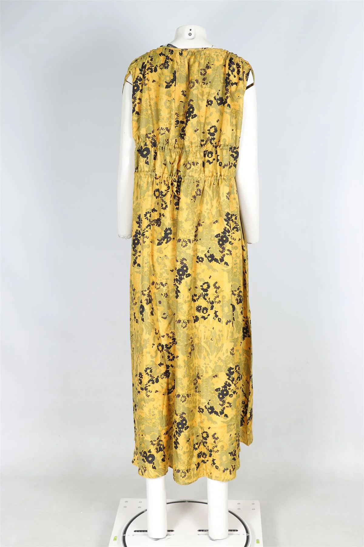 ASCENO YELLOW SILK MAXI DRESS XSMALL - Image 4
