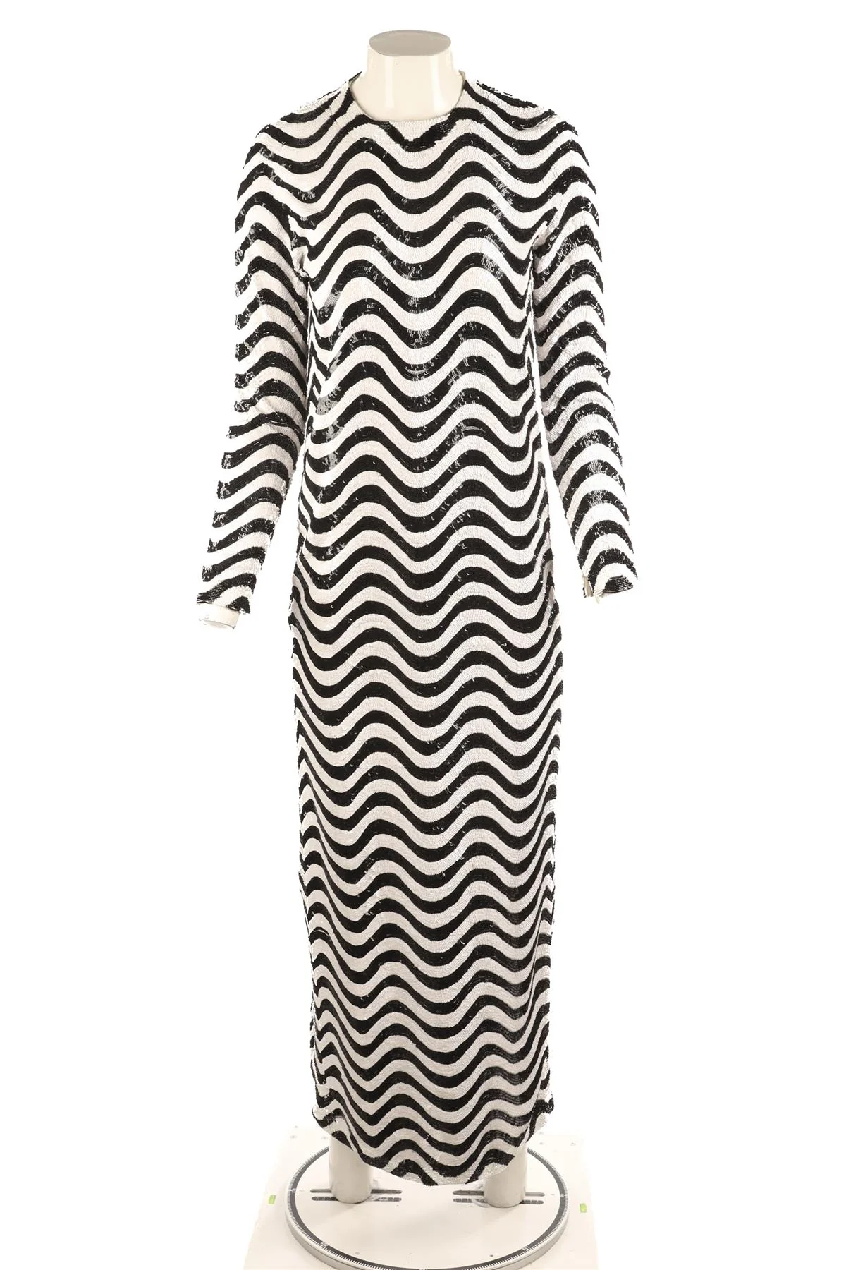 ASHISH WHITE SEQUIN MAXI DRESS XSMALL - Image 2