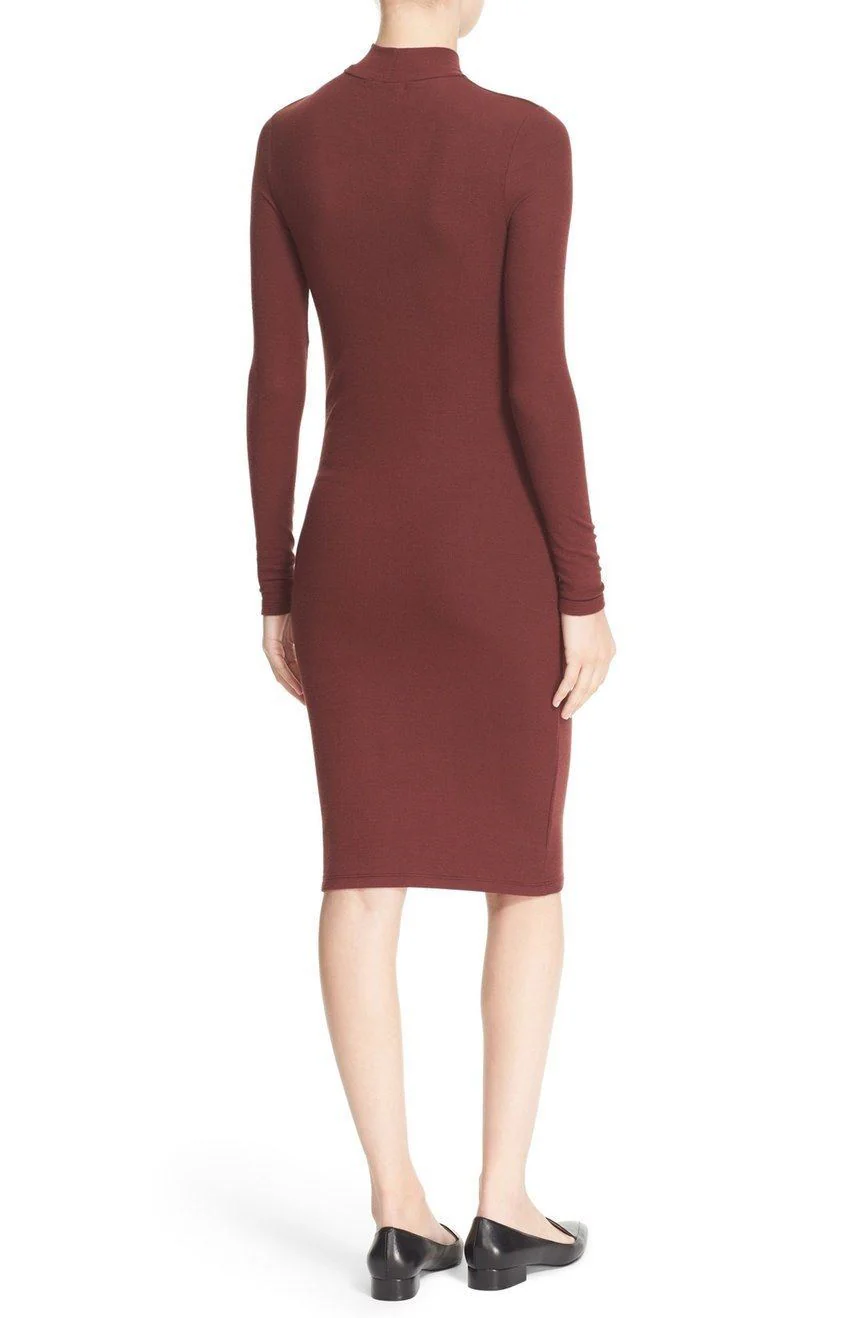 ATM ANTHONY THOMAS MELILLO MOCK NECK RIBBED DRESS MEDIUM - Image 10