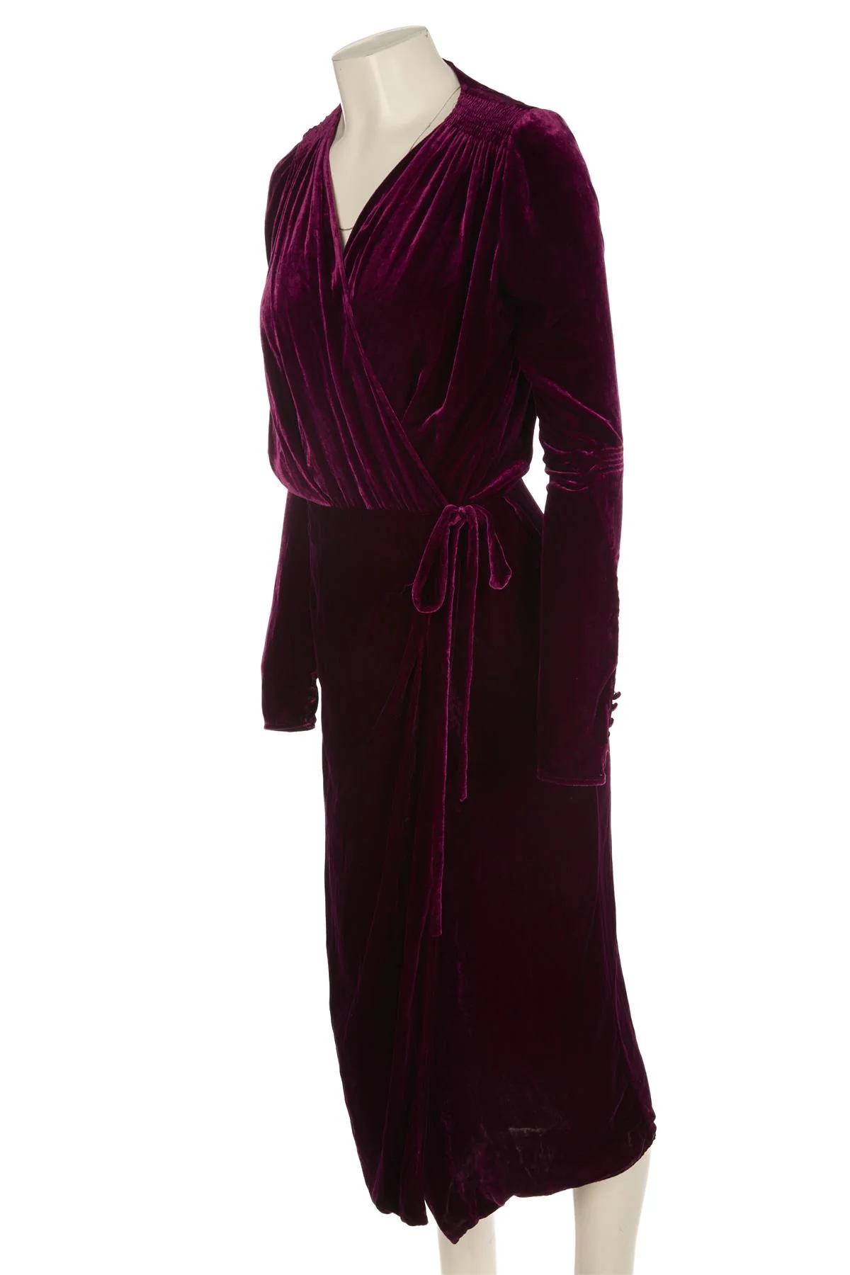 ATTICO PURPLE VELVET MAXI DRESS UK 8 - Image 3