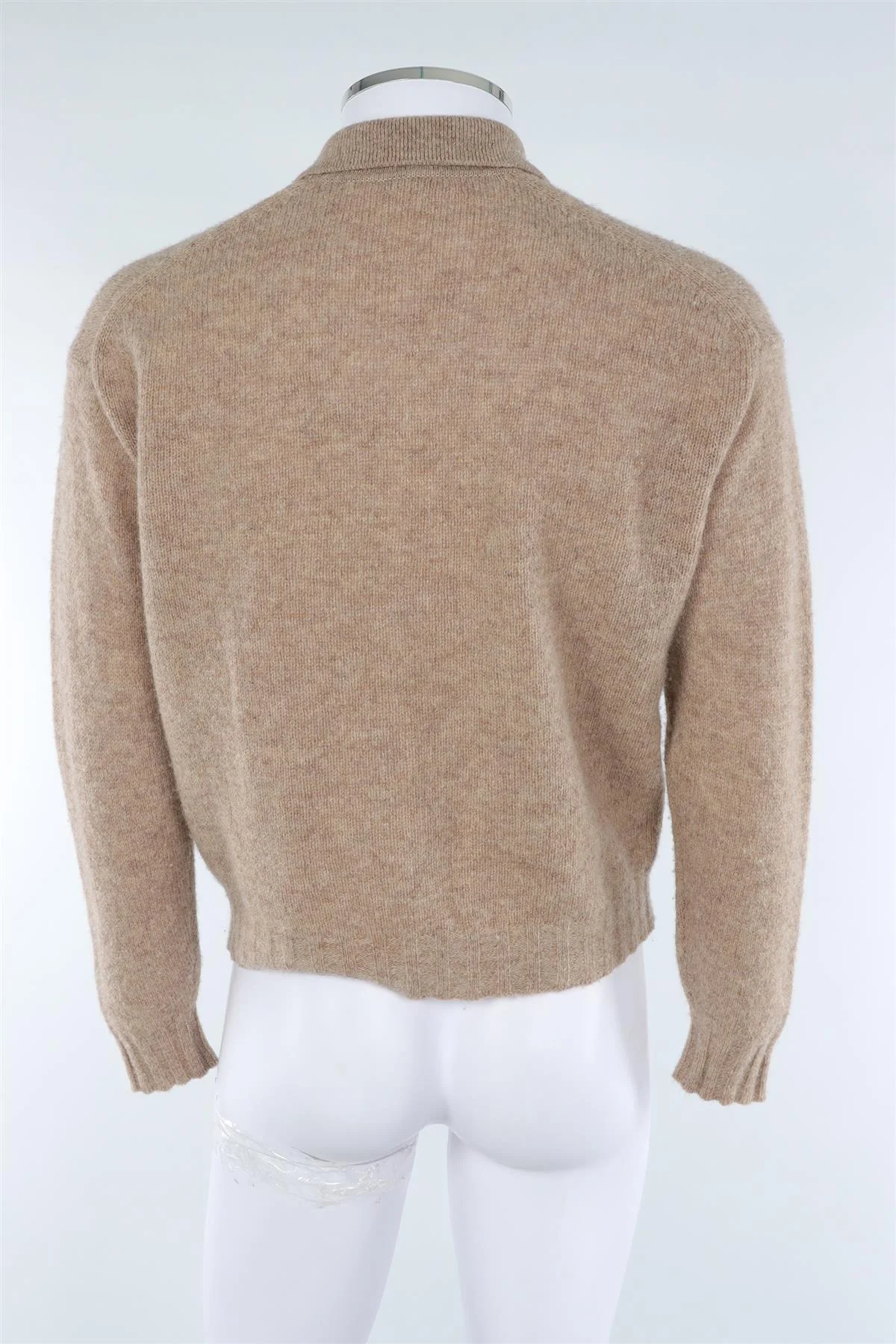 AURALEE BEIGE MEN'S WOOL CARDIGAN 3 UK/US 38 - Image 4