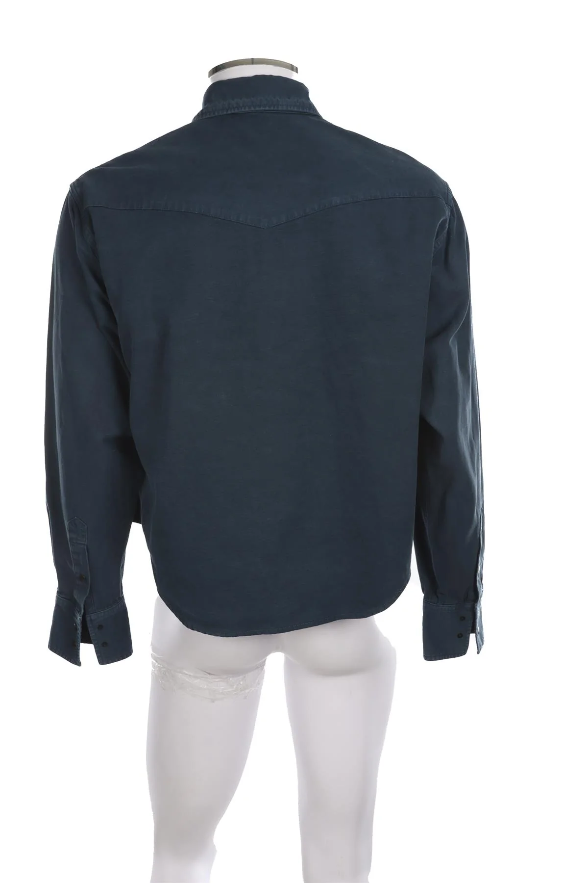 AURALEE BLUE MENS COTTON SHIRT SMALL - Image 4
