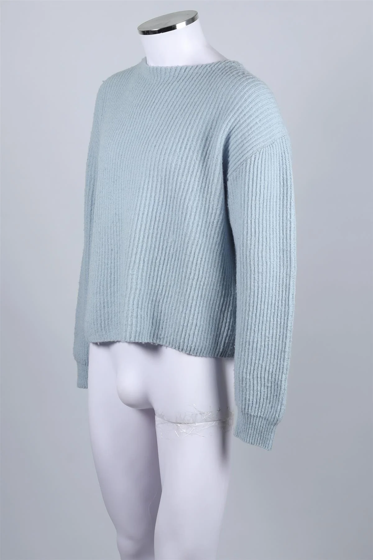 AURALEE BLUE MEN'S WOOL JUMPER MEDIUM - Image 3