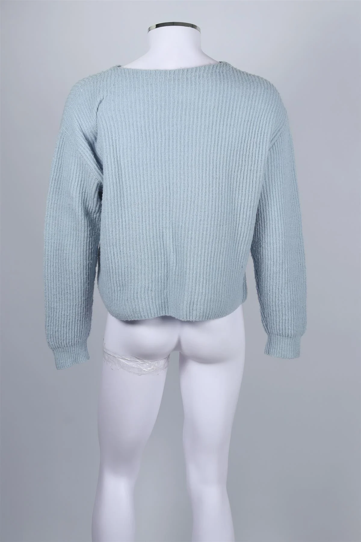 AURALEE BLUE MEN'S WOOL JUMPER MEDIUM - Image 4