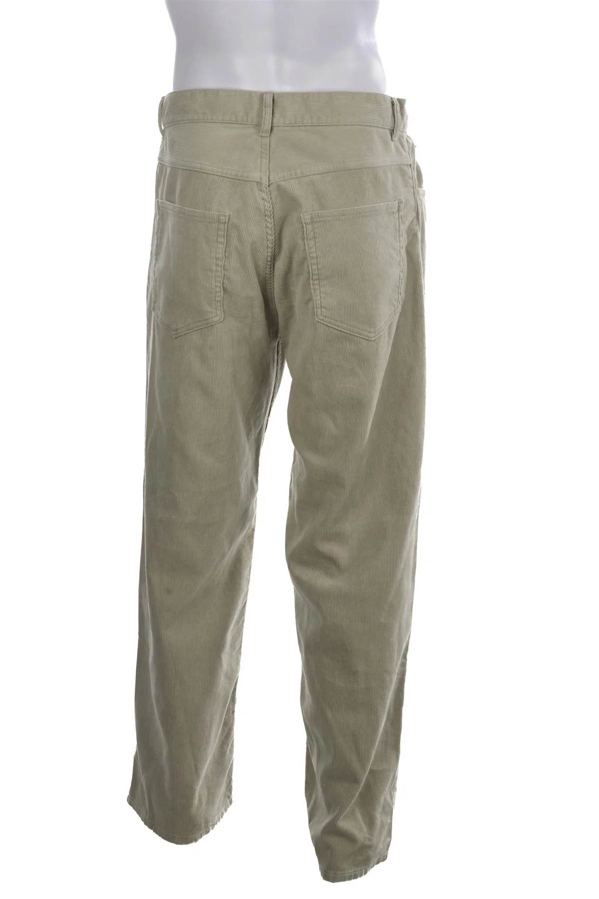 AURALEE GREEN MENS CORDUROY STRAIGHT LEG PANTS MEDIUM - Image 4