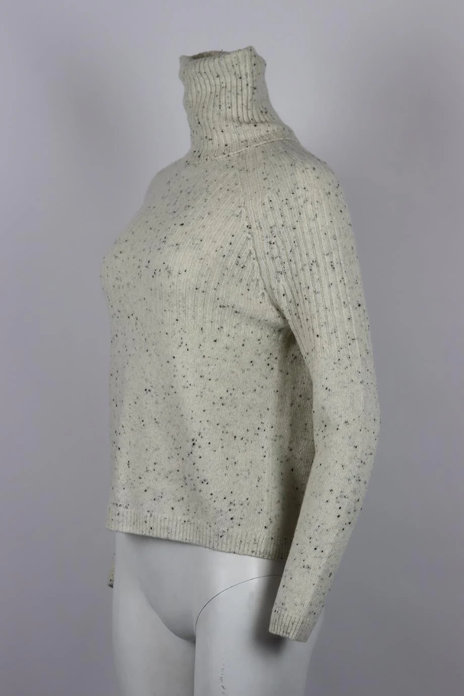 AUTUMN CASHMERE RIBBED CASHMERE TURTLENECK SWEATER XSMALL - Image 3