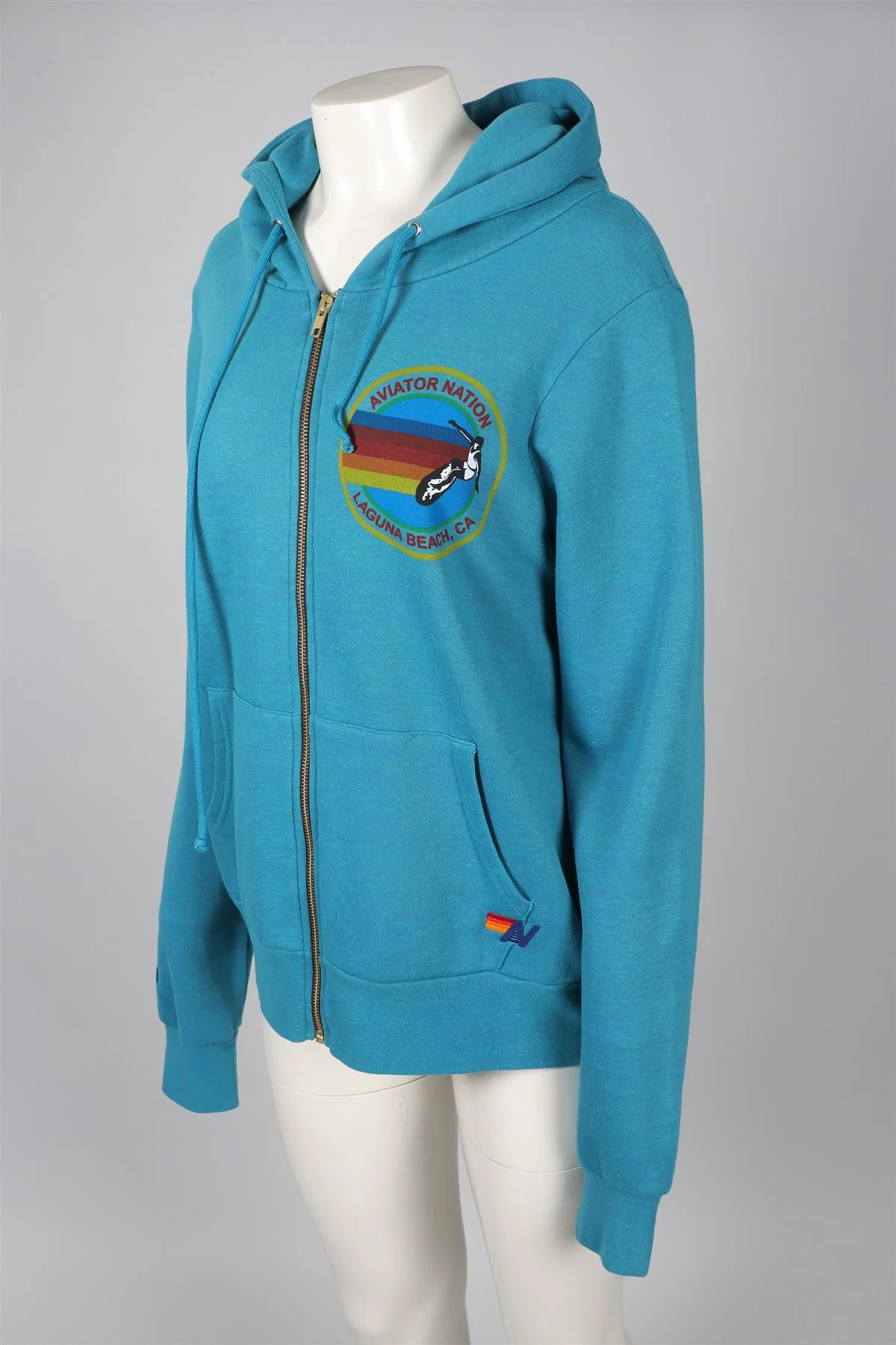 AVIATOR NATION BLUE COTTON HOODIE MEDIUM - Image 3