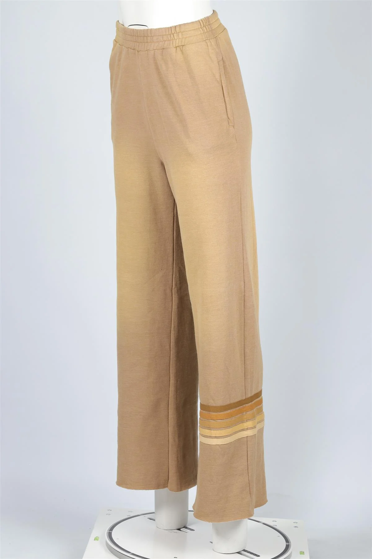 AVIATOR NATION BROWN COTTON TRACK PANTS SMALL - Image 3