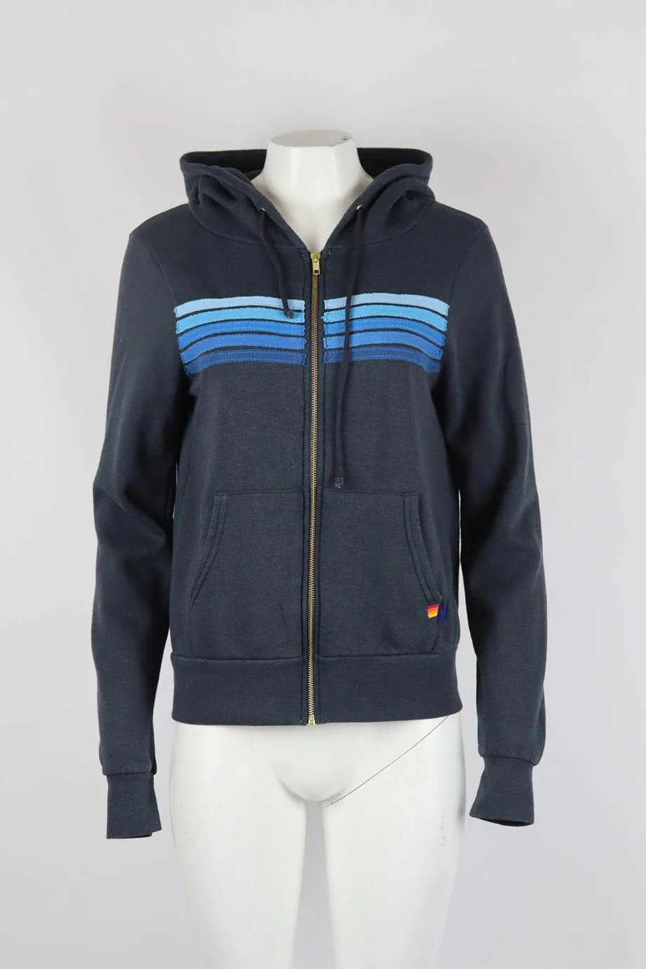 AVIATOR NATION COTTON JERSEY HOODIE SMALL - Image 2